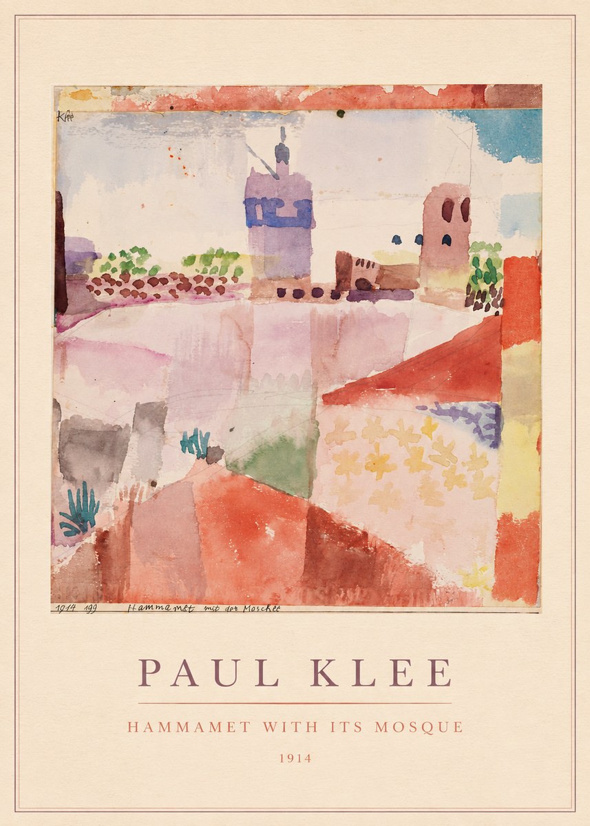 Paul Klee Hammamet with Its Mosque No3 - Affiche