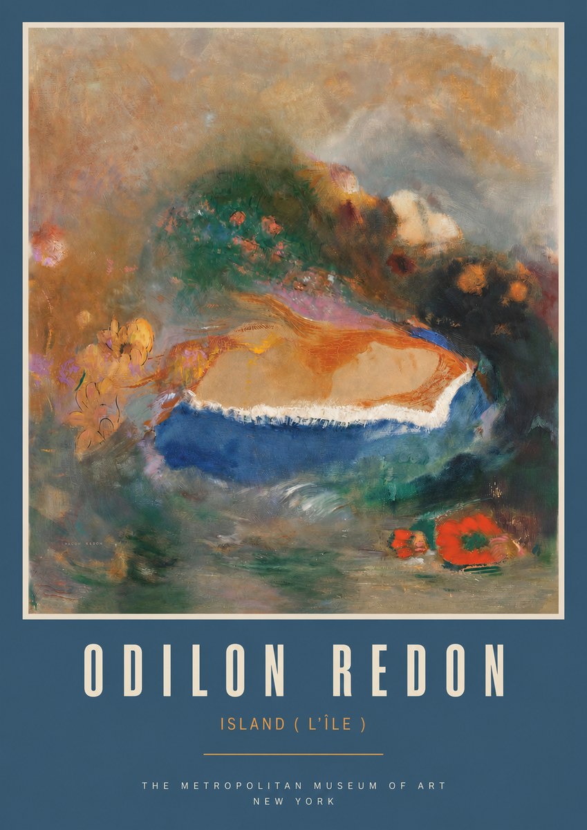 Odilon Redon Island (L'île) No2 - Affiche