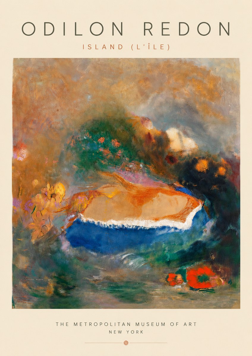Odilon Redon Island (L'île) No3 - Affiche