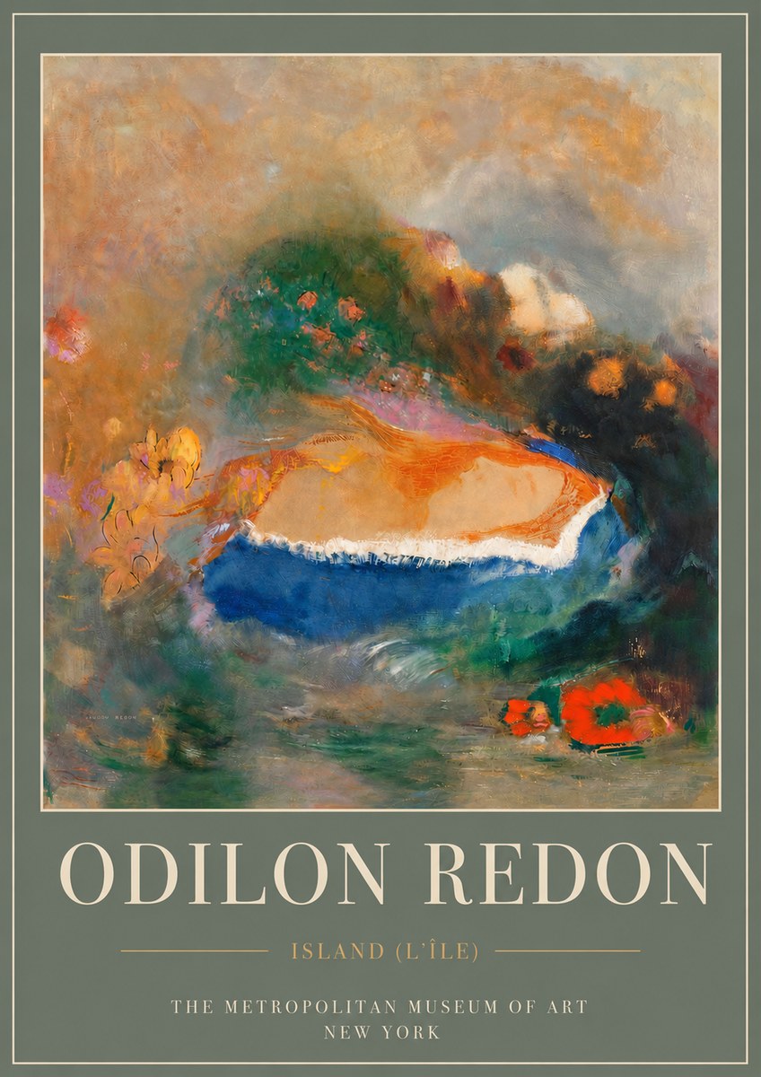 Odilon Redon Island (L'île) No4 - Affiche