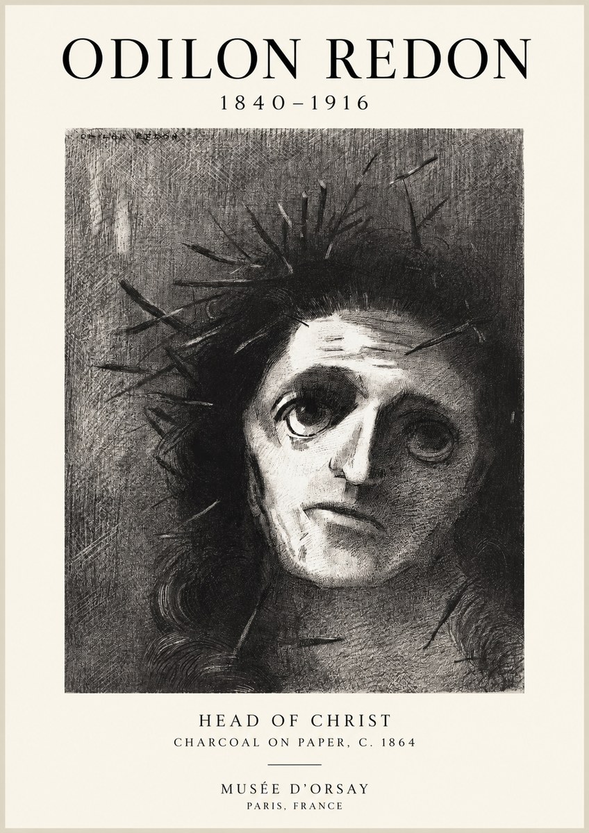 Odilon Redon Head of Christ I No1 - Affiche