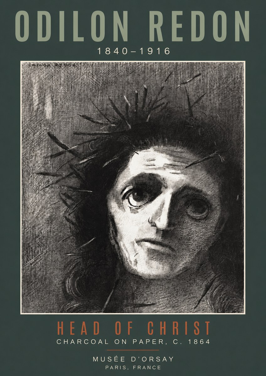 Odilon Redon Head of Christ I No2 - Affiche