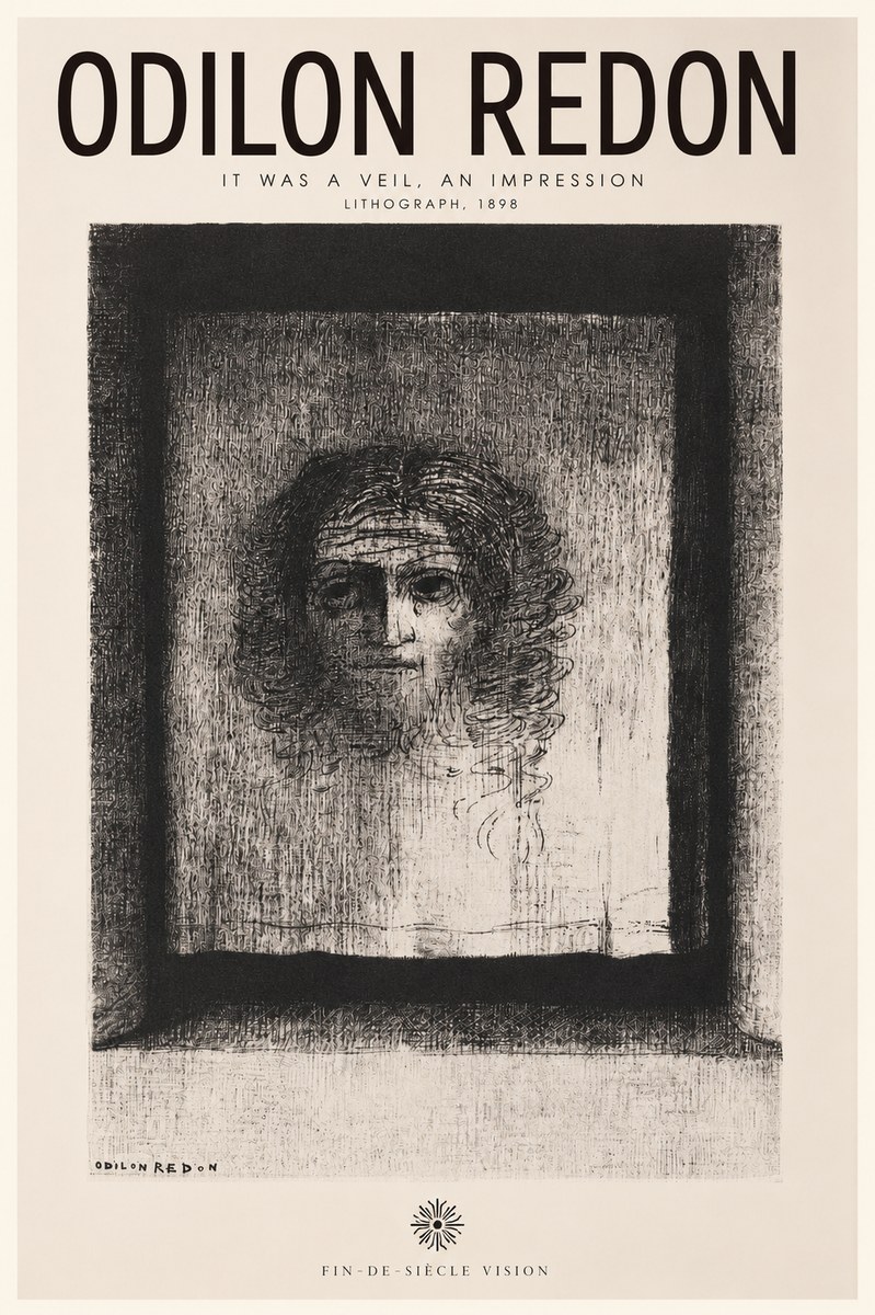 Odilon Redon It Was a Veil, an Impression No2 - Affiche