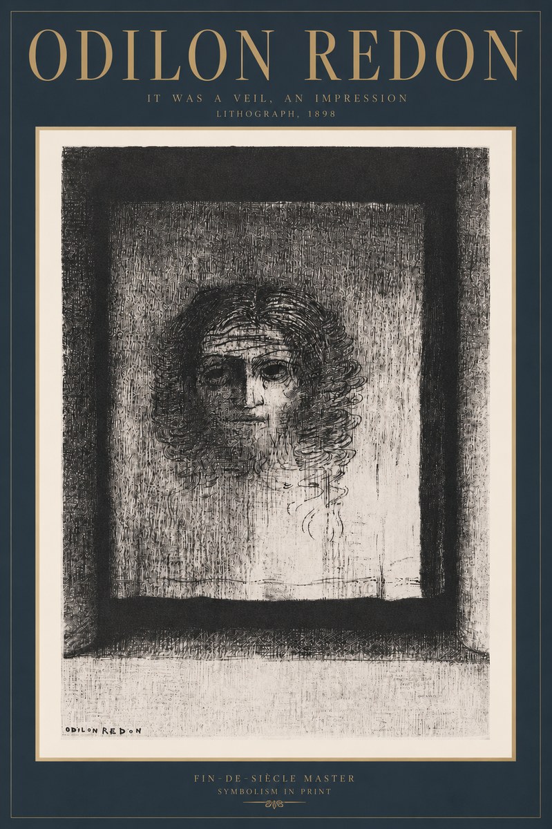 Odilon Redon It Was a Veil, an Impression No3 - Affiche