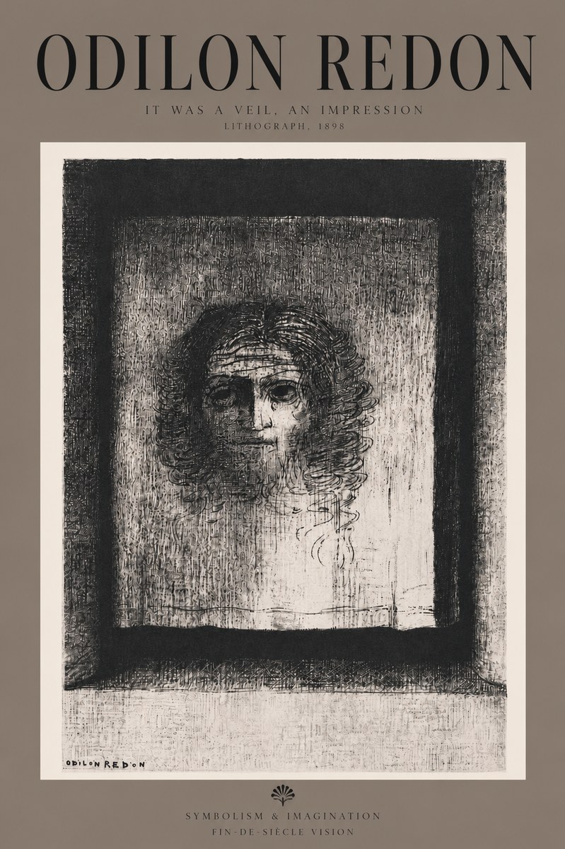 Odilon Redon It Was a Veil, an Impression No4 - Affiche