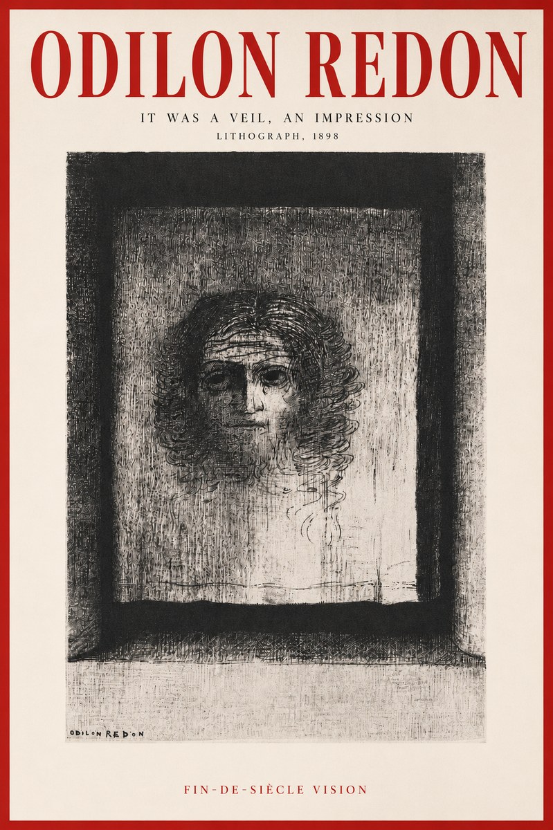 Odilon Redon It Was a Veil, an Impression No5 - Affiche
