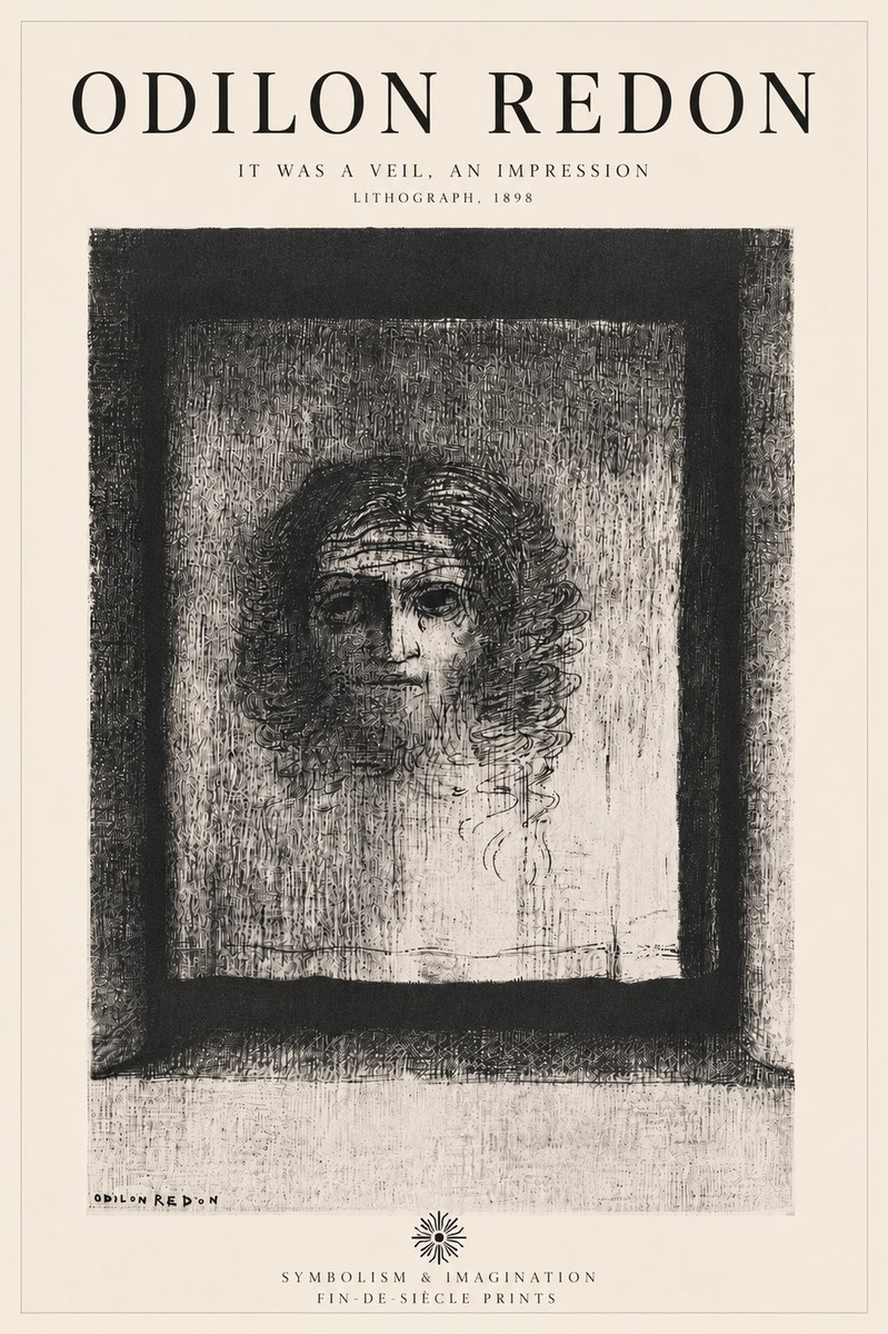 Odilon Redon It Was a Veil, an Impression No6 - Affiche