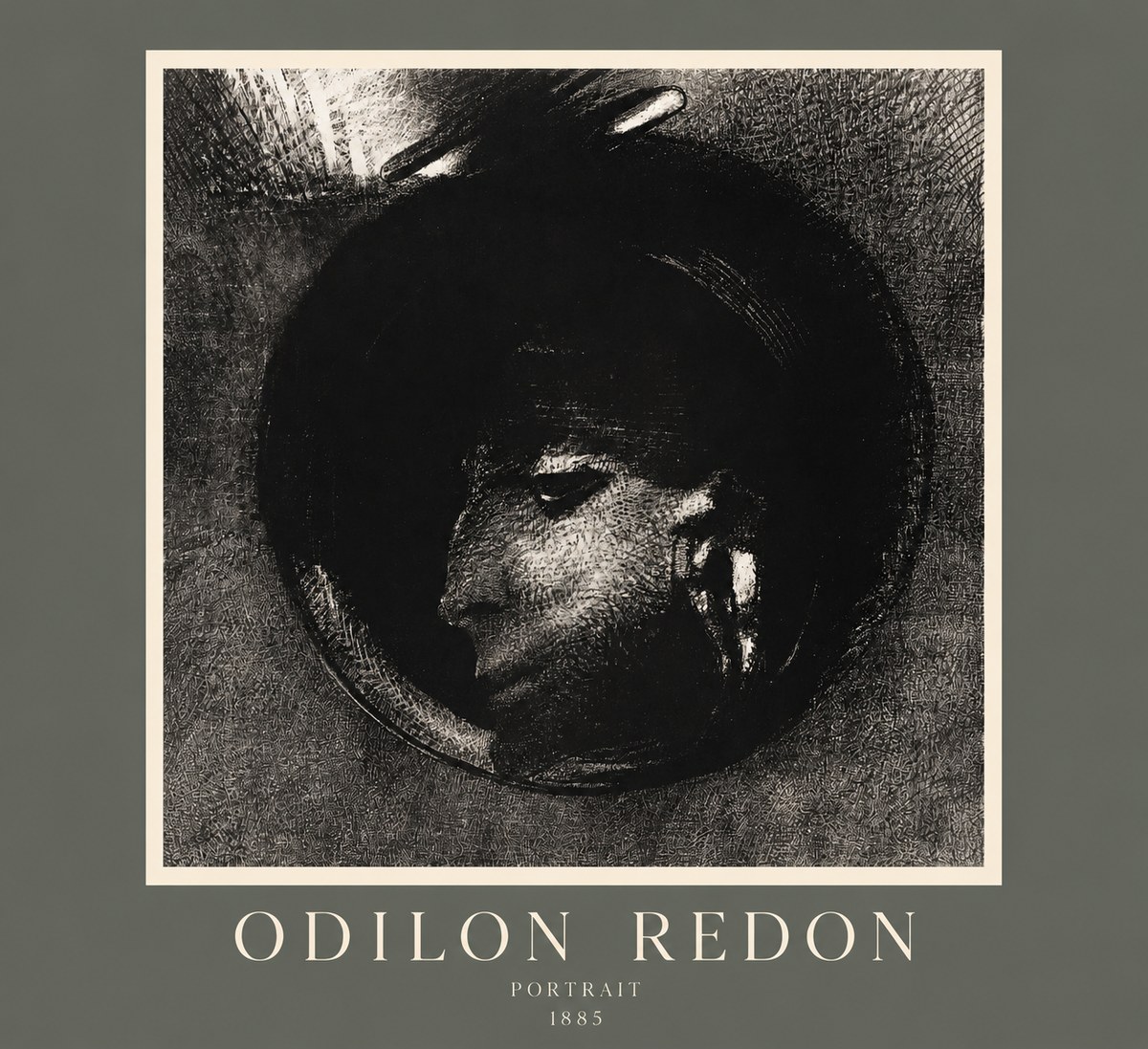 Odilon Redon Portrait No2 - Affiche
