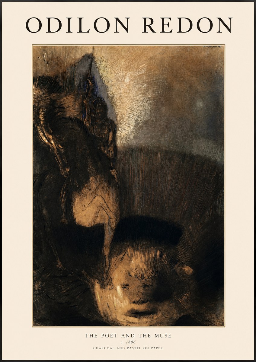 Odilon Redon The Poet and the Muse No1 - Affiche