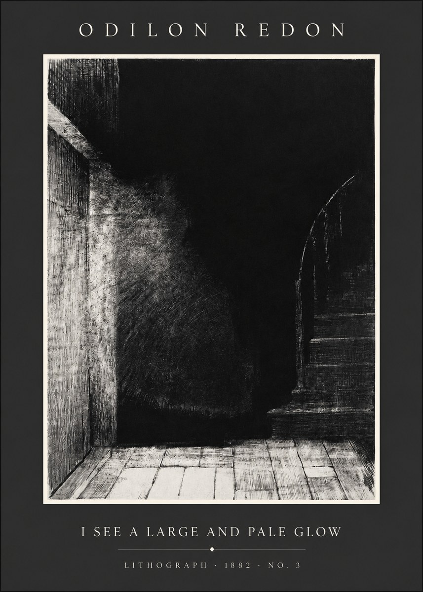 Odilon Redon I See a Large and Pale Glow No2 - Affiche
