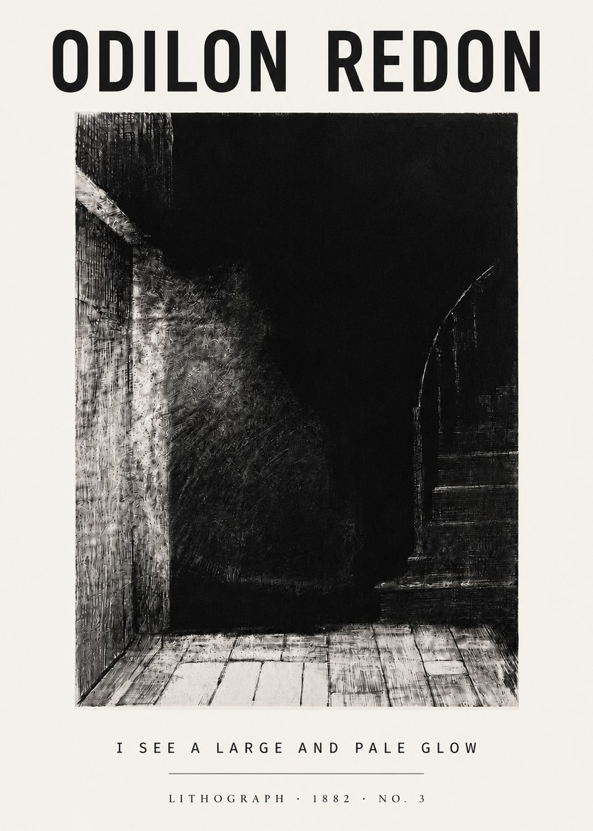 Odilon Redon I See a Large and Pale Glow No5 - Affiche
