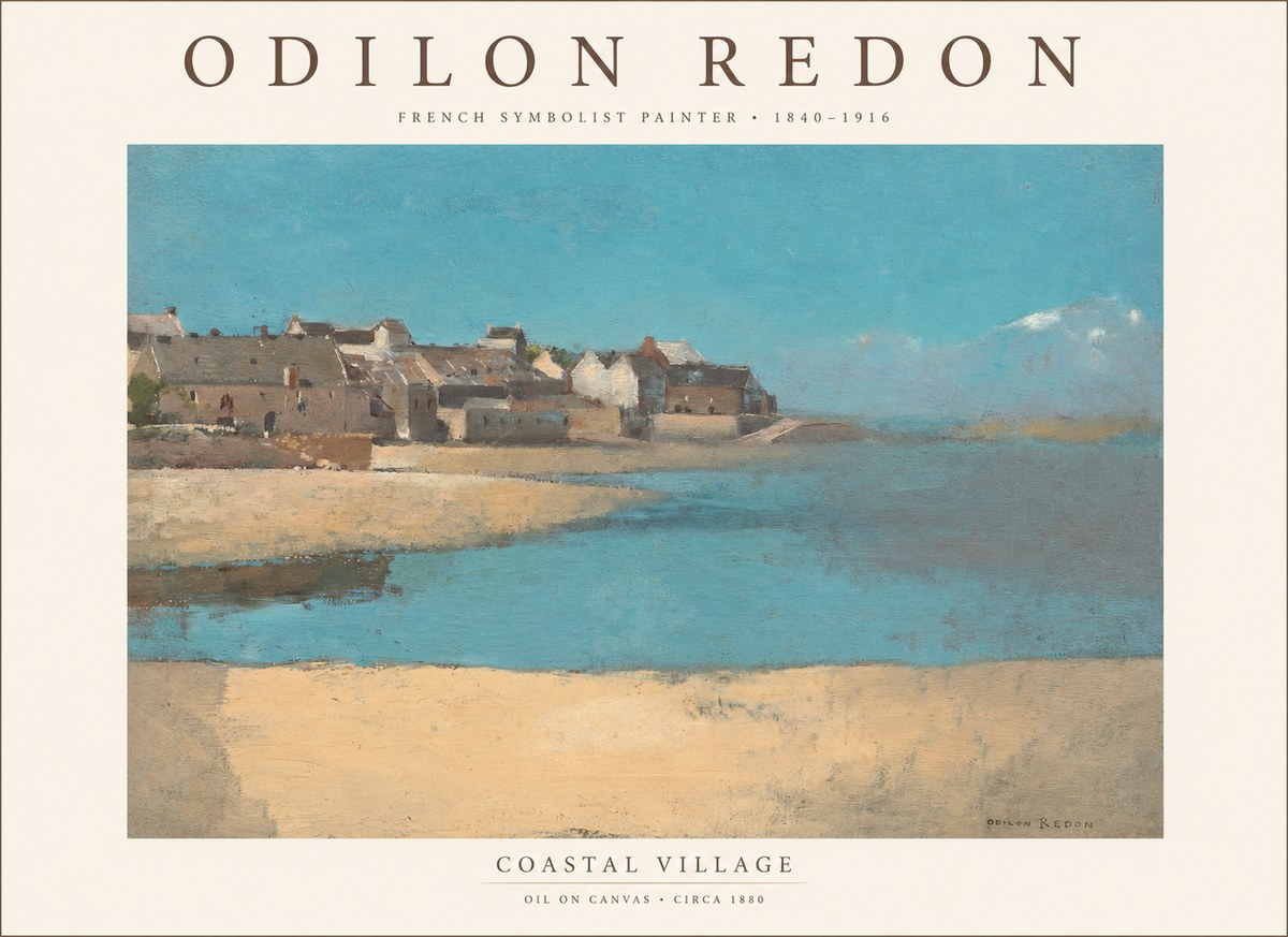 Odilon Redon Coastal Village No1 - Affiche