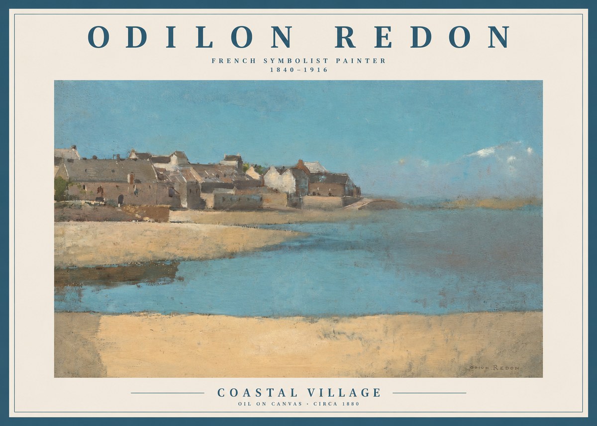 Odilon Redon Coastal Village No2 - Affiche