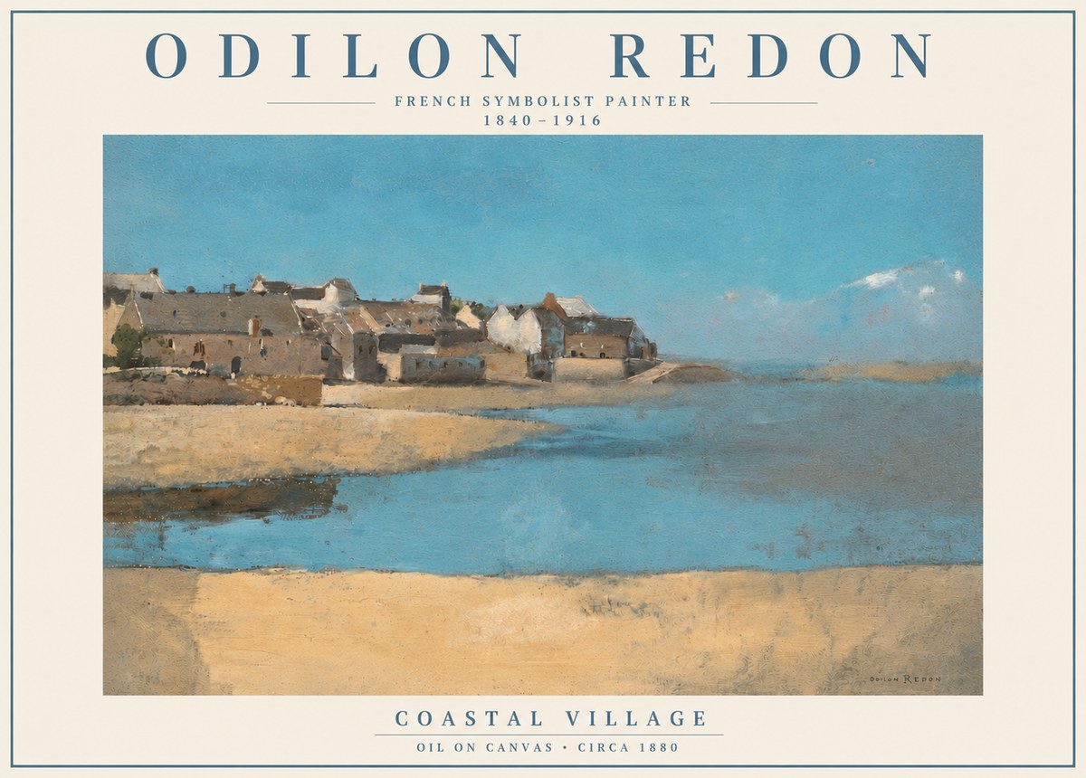 Odilon Redon Coastal Village No5 - Affiche