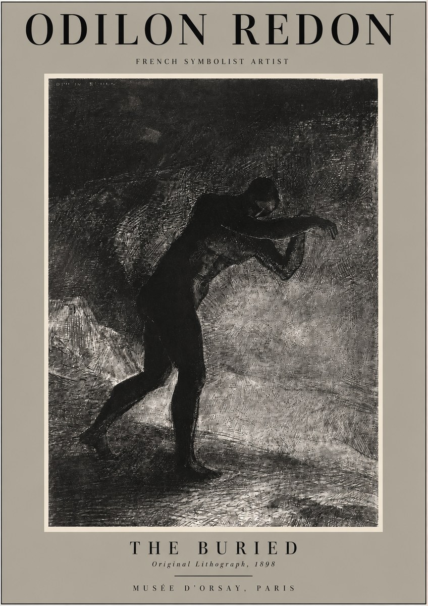 Odilon Redon The Buried No2 - Affiche