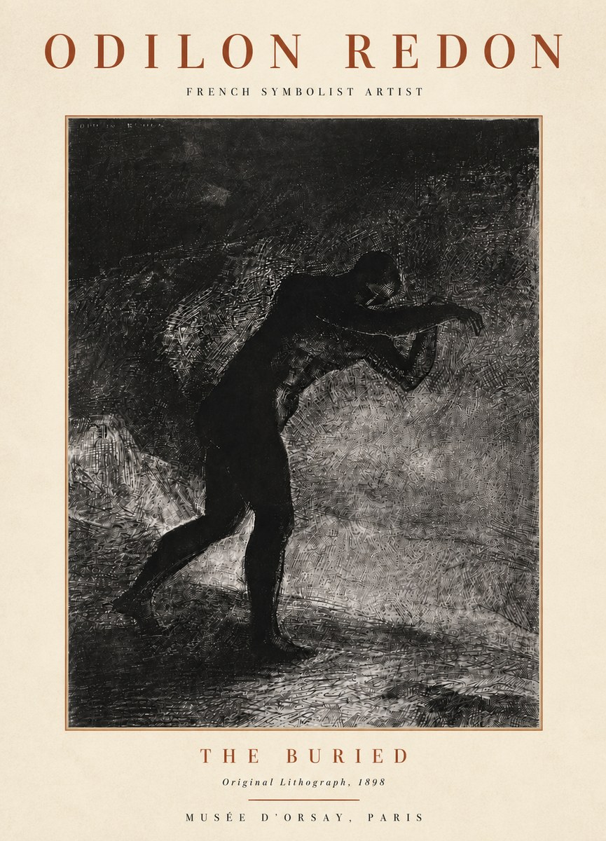Odilon Redon The Buried No4 - Affiche