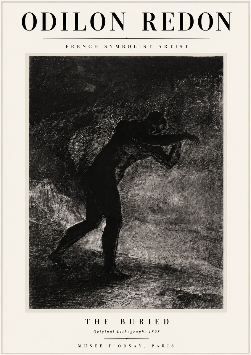 Odilon Redon The Buried No6 - Affiche
