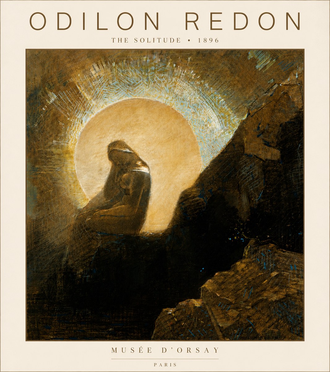 Odilon Redon The Solitude No5 - Affiche
