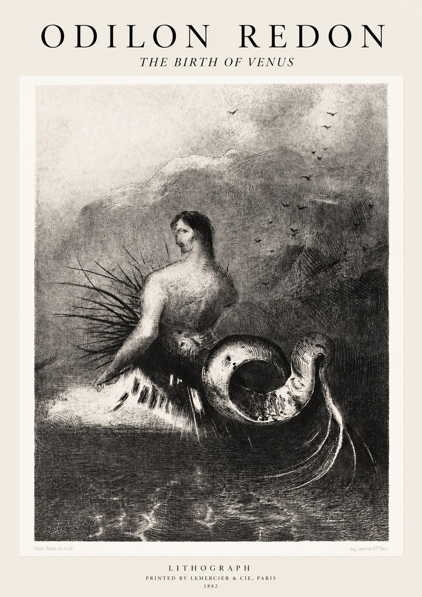Odilon Redon The Birth of Venus No1 - Affiche