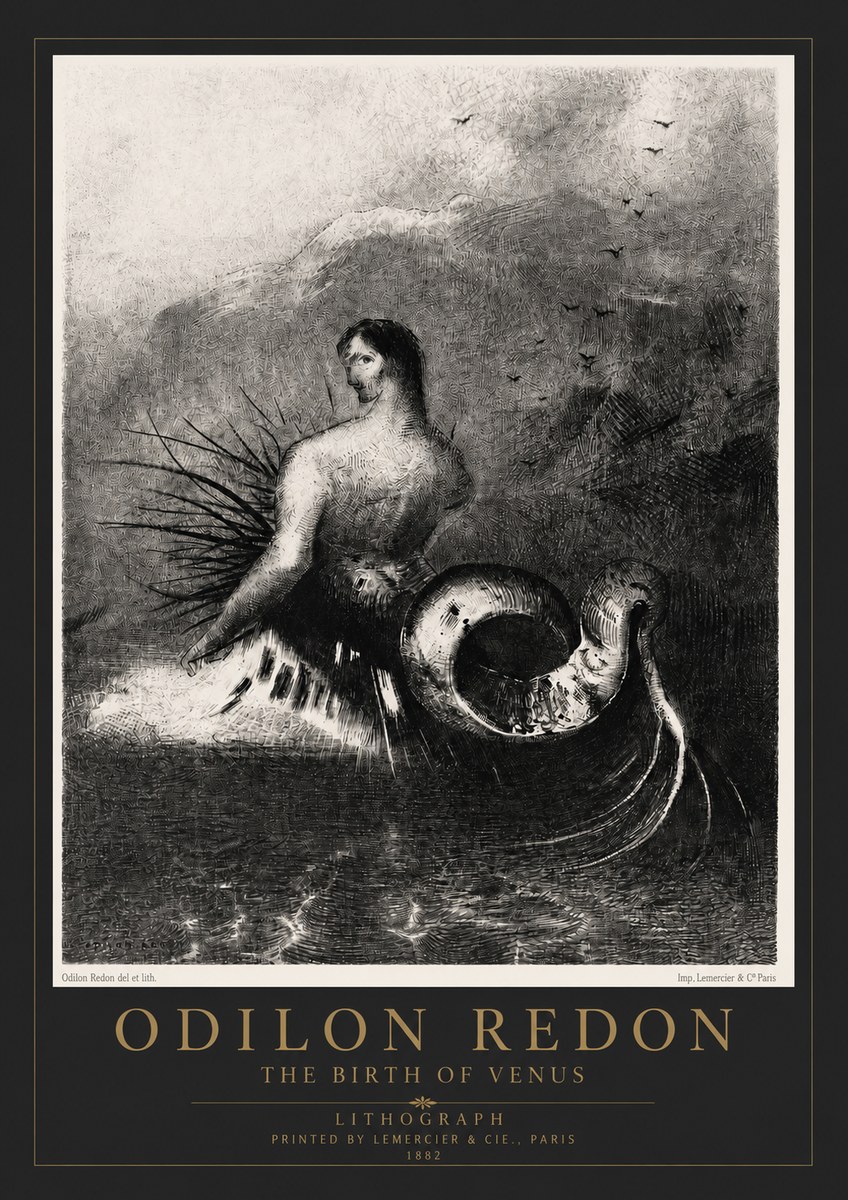 Odilon Redon The Birth of Venus No4 - Affiche