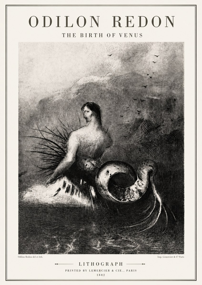 Odilon Redon The Birth of Venus No5 - Affiche