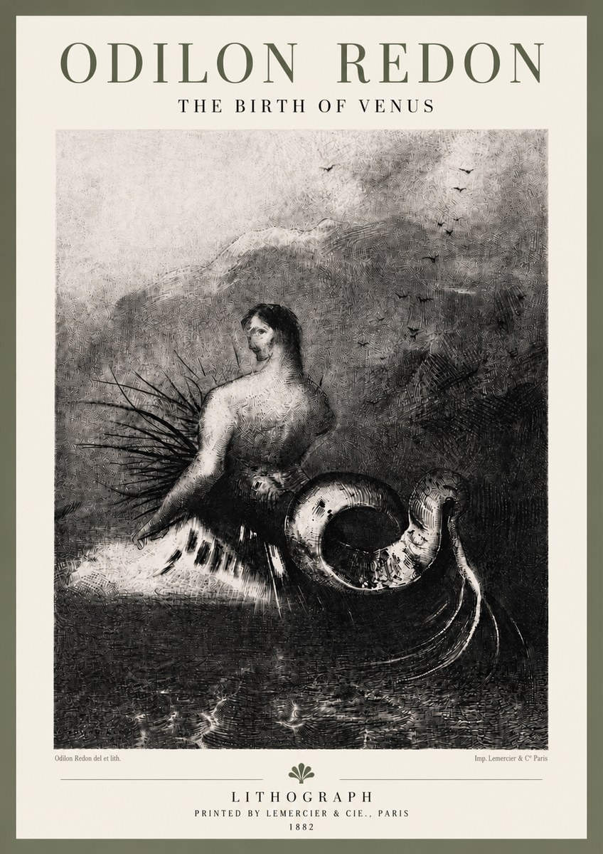 Odilon Redon The Birth of Venus No6 - Affiche