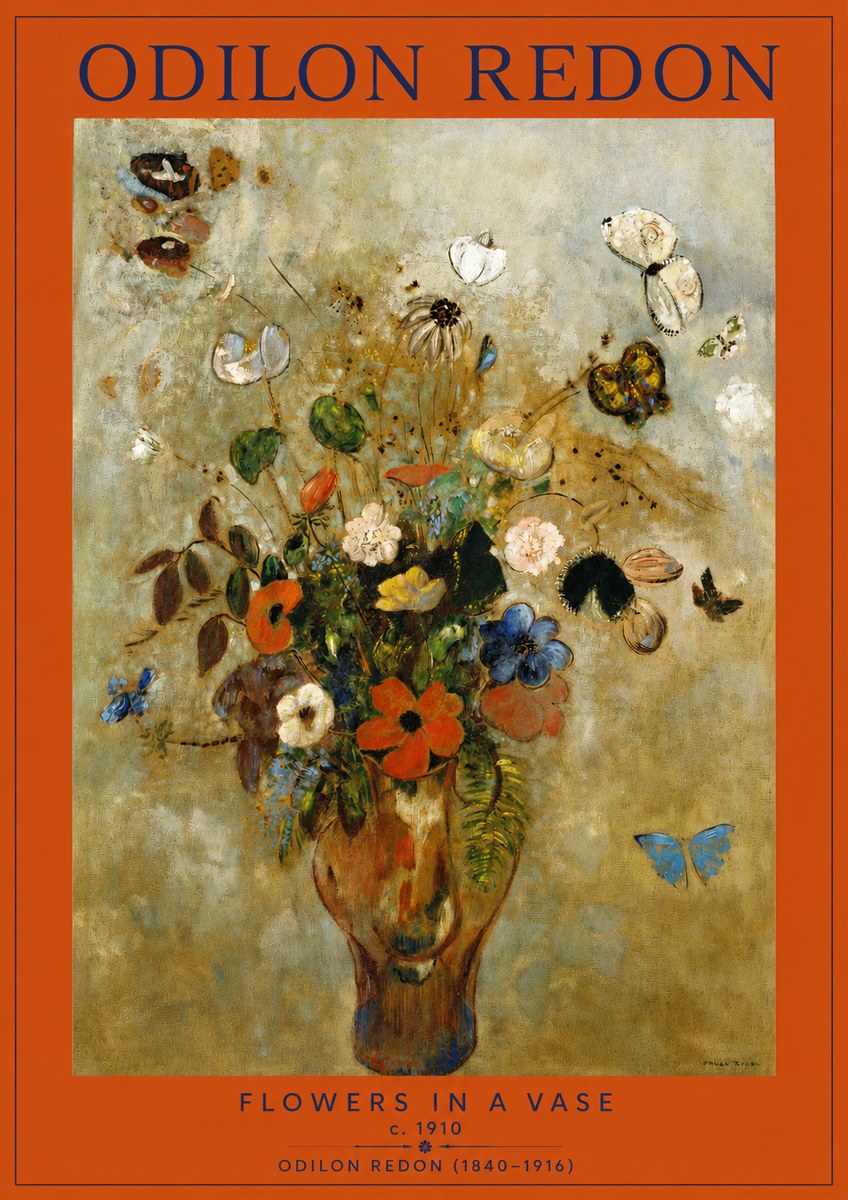 Odilon Redon Flowers in a Vase I No2 - Affiche