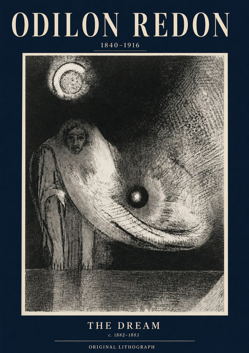 Odilon Redon The Dream No3 - Affiche
