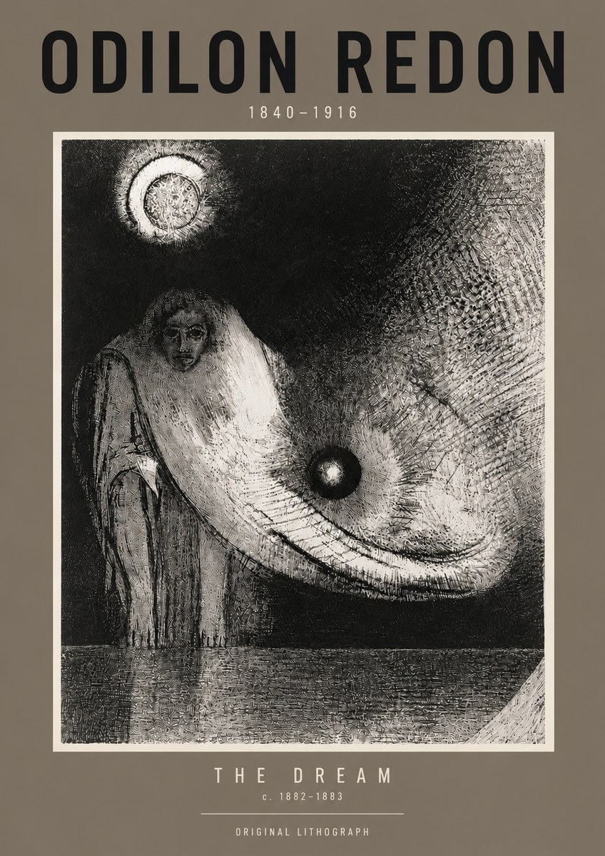 Odilon Redon The Dream No6 - Affiche