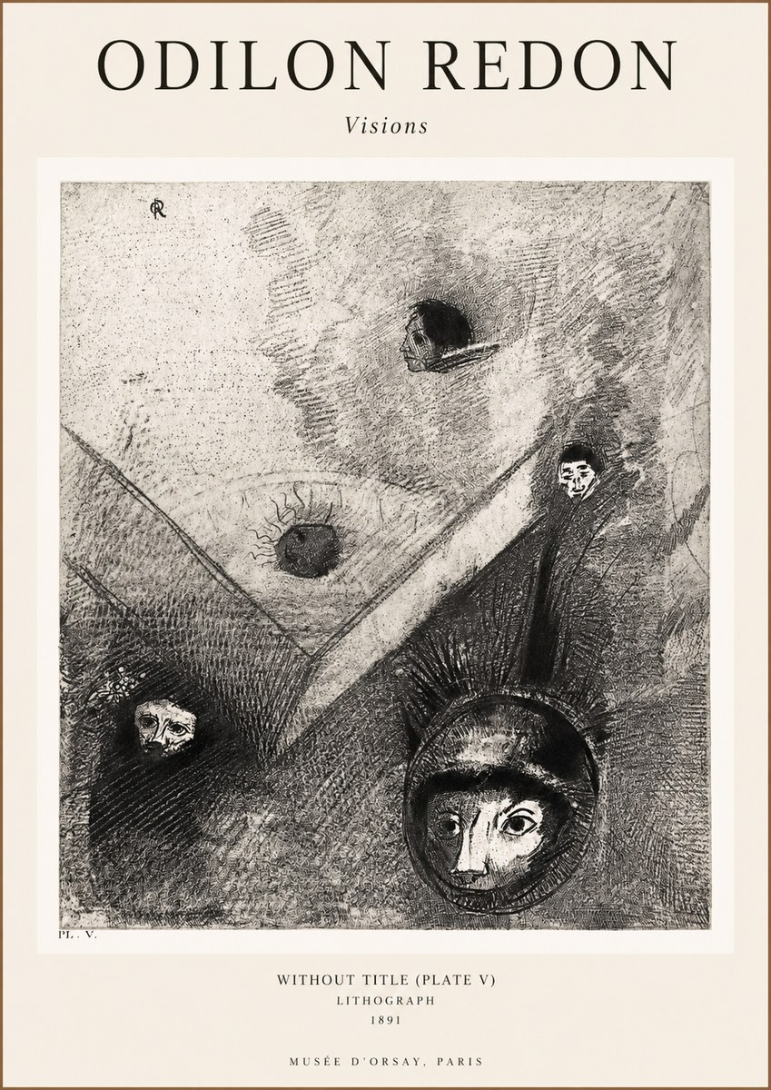 Odilon Redon Without Title (Plate V) No1 - Affiche