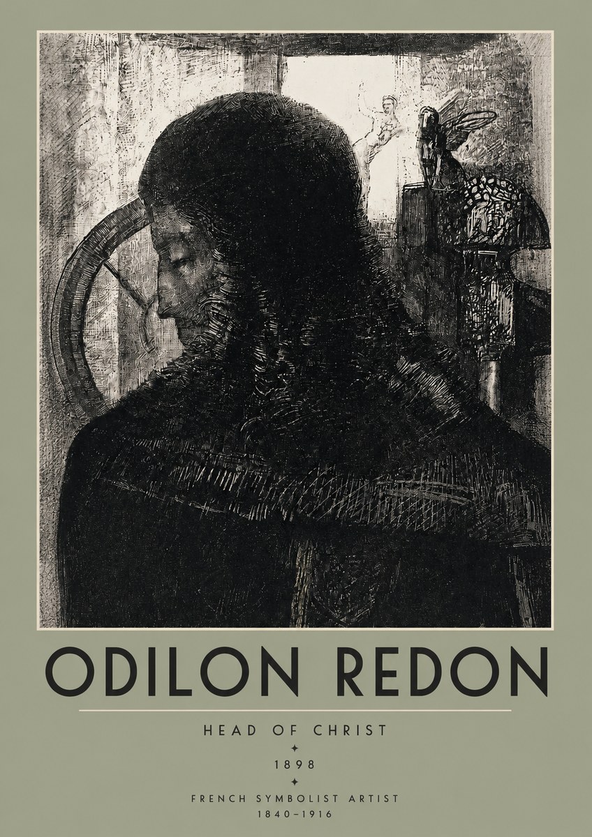 Odilon Redon Head of Christ II No2 - Affiche