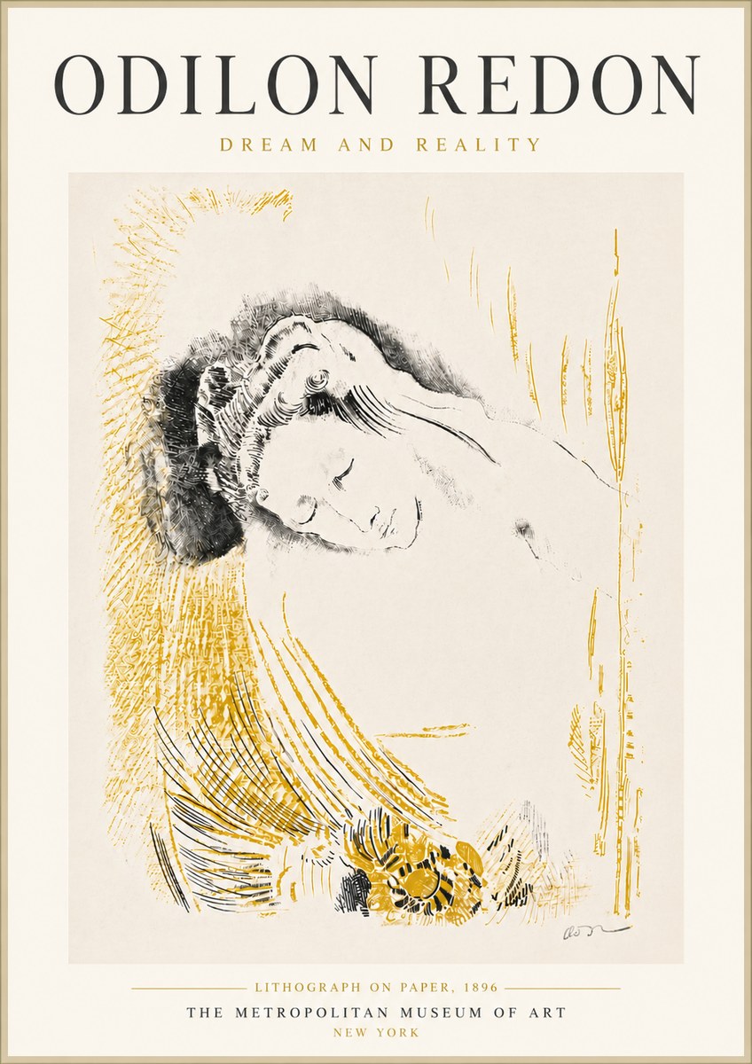 Odilon Redon Dream and Reality No6 - Affiche