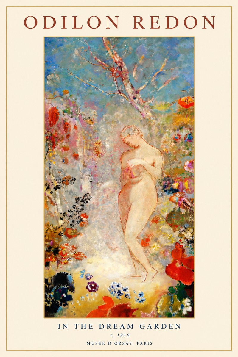 Odilon Redon In the Dream Garden No3 - Affiche
