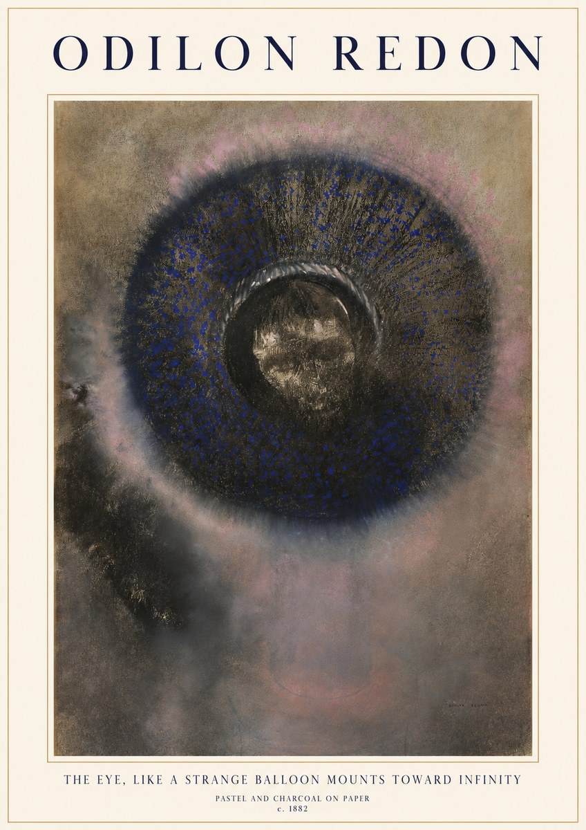 Odilon Redon The Eye, Like a Strange Balloon Mounts Toward Infinity No1 - Affiche