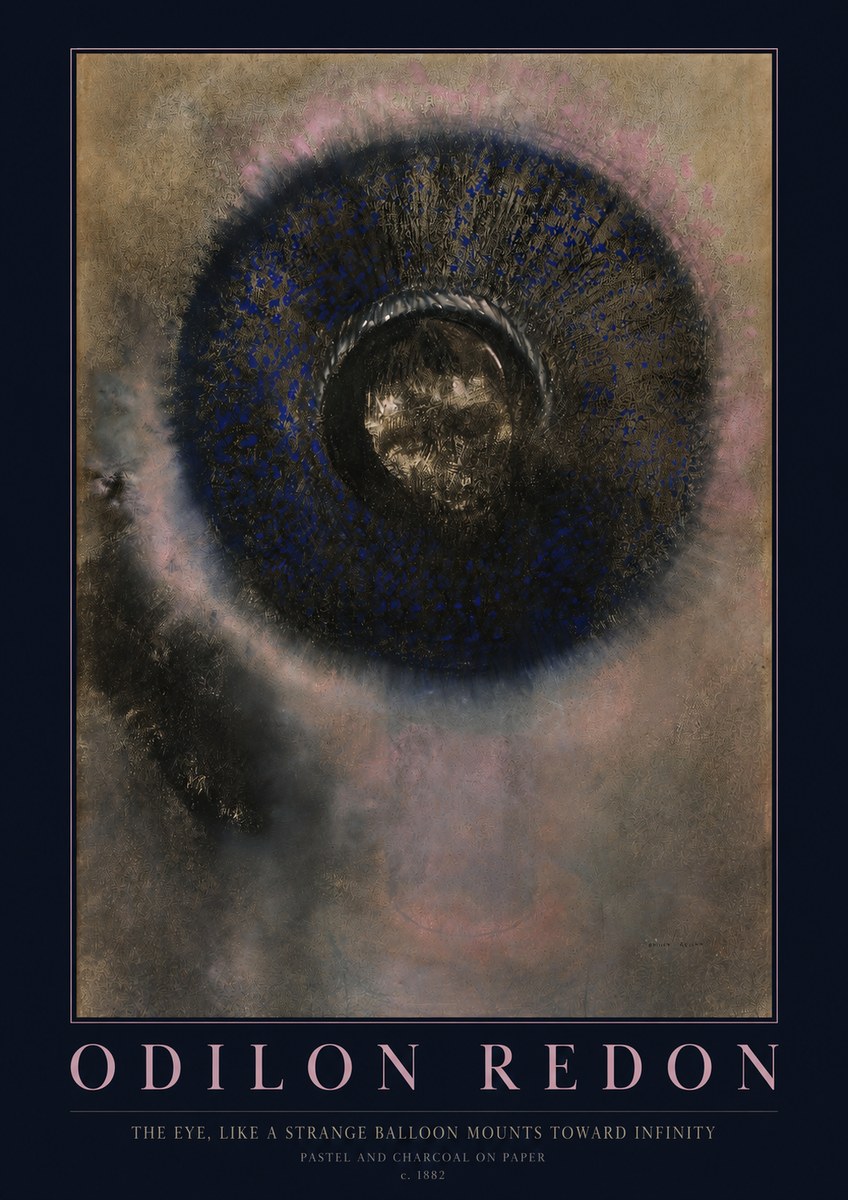 Odilon Redon The Eye, Like a Strange Balloon Mounts Toward Infinity No2 - Affiche