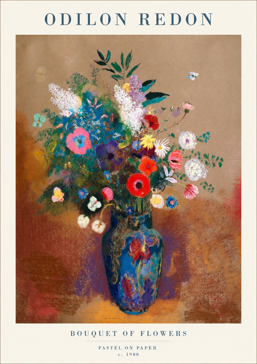 Odilon Redon Bouquet of Flowers No1 - Affiche