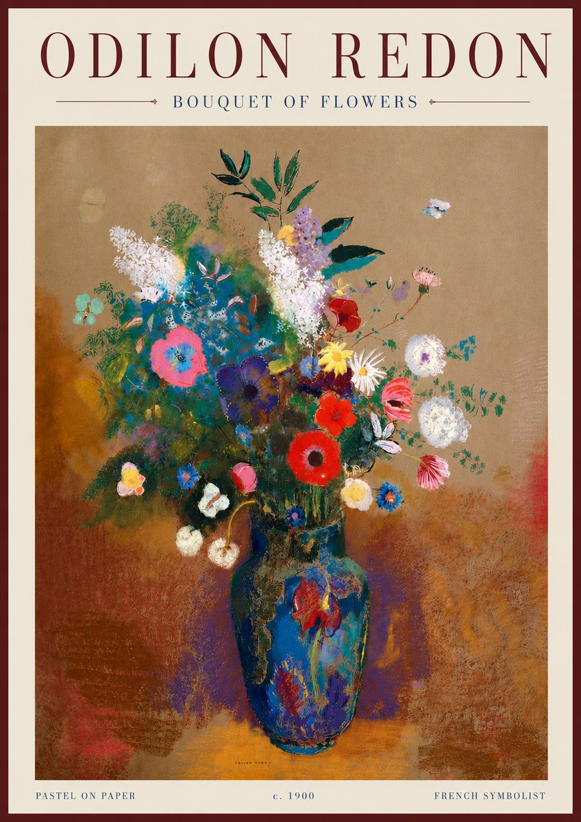 Odilon Redon Bouquet of Flowers No5 - Affiche