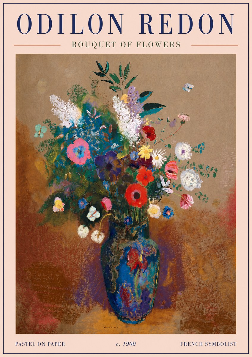 Odilon Redon Bouquet of Flowers No6 - Affiche