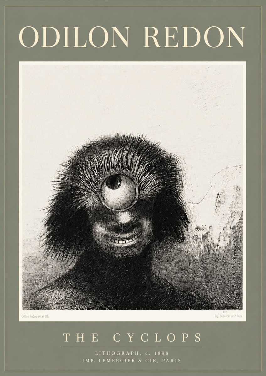 Odilon Redon The Cyclops II No3 - Affiche