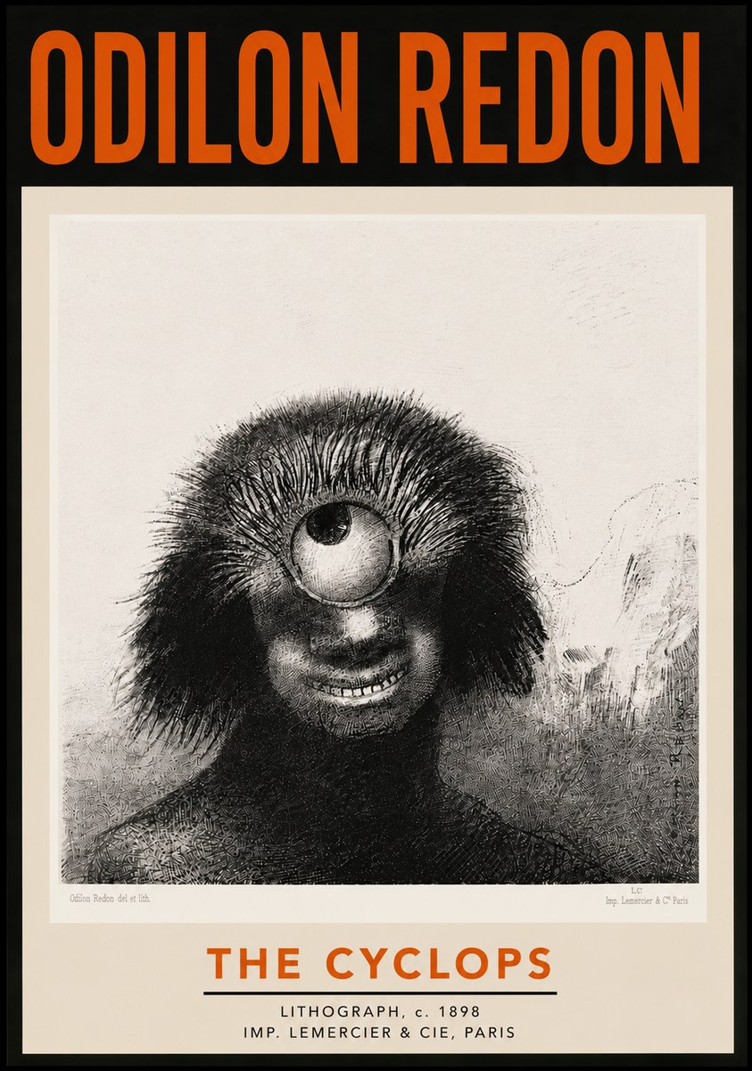 Odilon Redon The Cyclops II No5 - Affiche