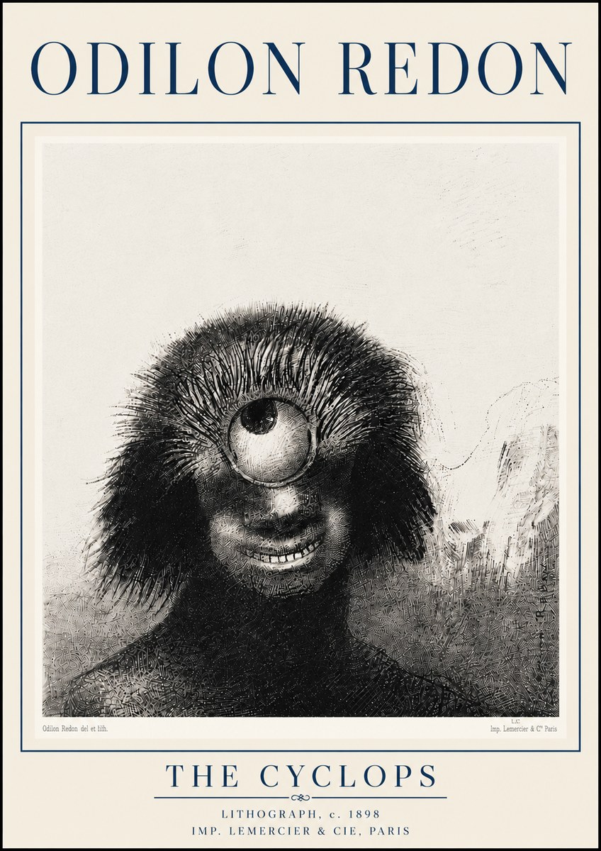 Odilon Redon The Cyclops II No6 - Affiche