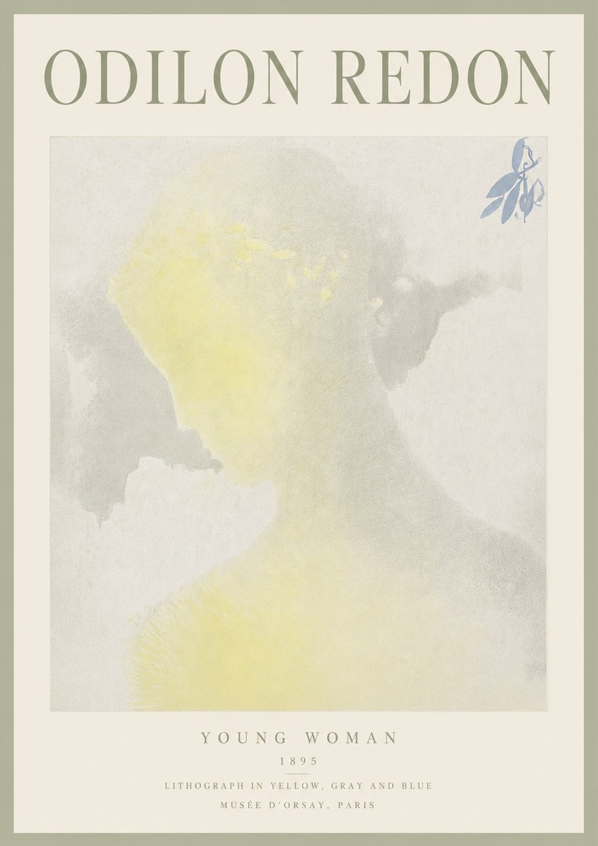 Odilon Redon Young Woman No3 - Affiche