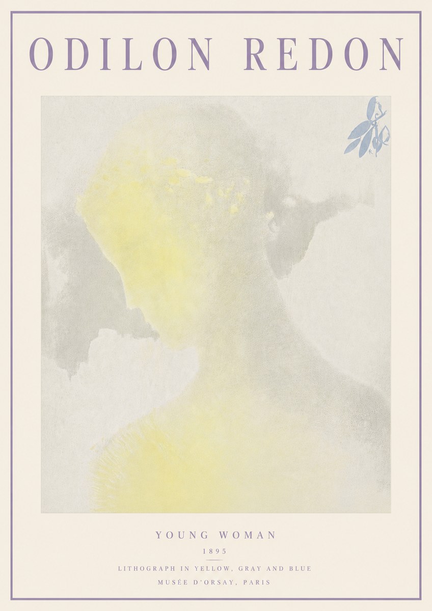 Odilon Redon Young Woman No6 - Affiche