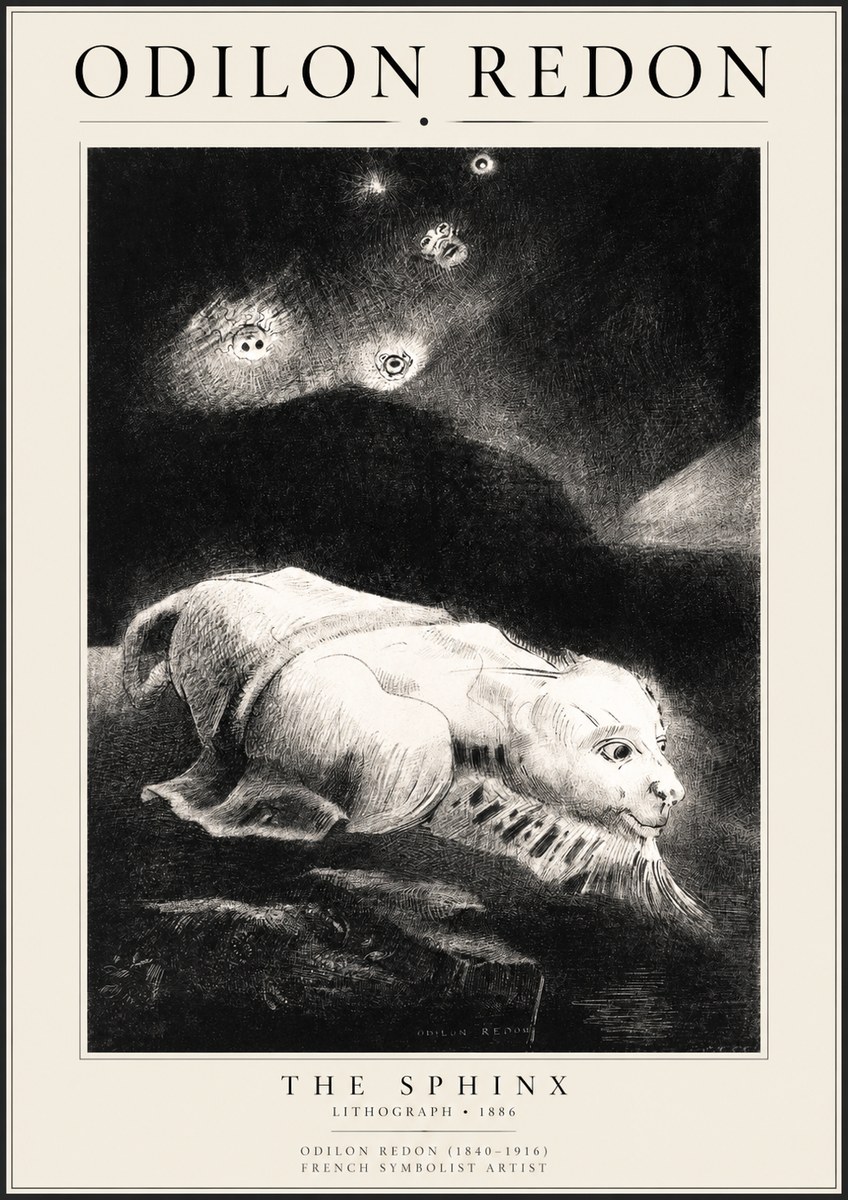 Odilon Redon The Sphinx No1 - Affiche