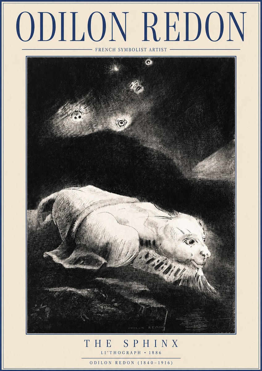 Odilon Redon The Sphinx No3 - Affiche