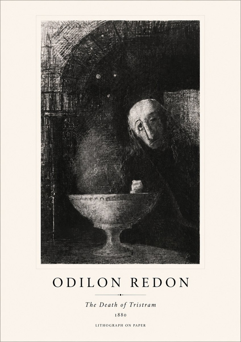 Odilon Redon The Death of Tristram No1 - Affiche
