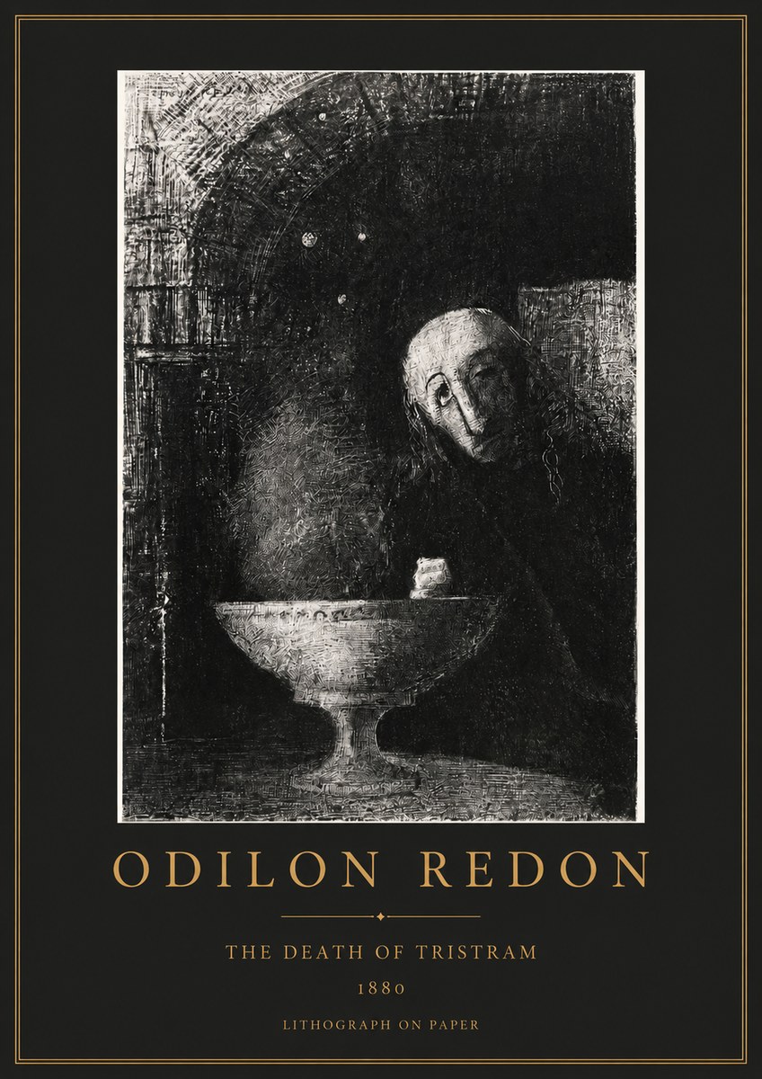 Odilon Redon The Death of Tristram No2 - Affiche