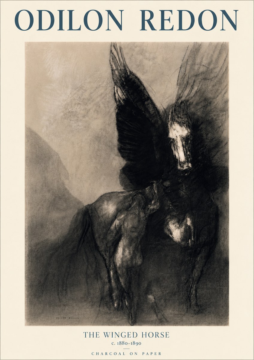 Odilon Redon The Winged Horse No6 - Affiche