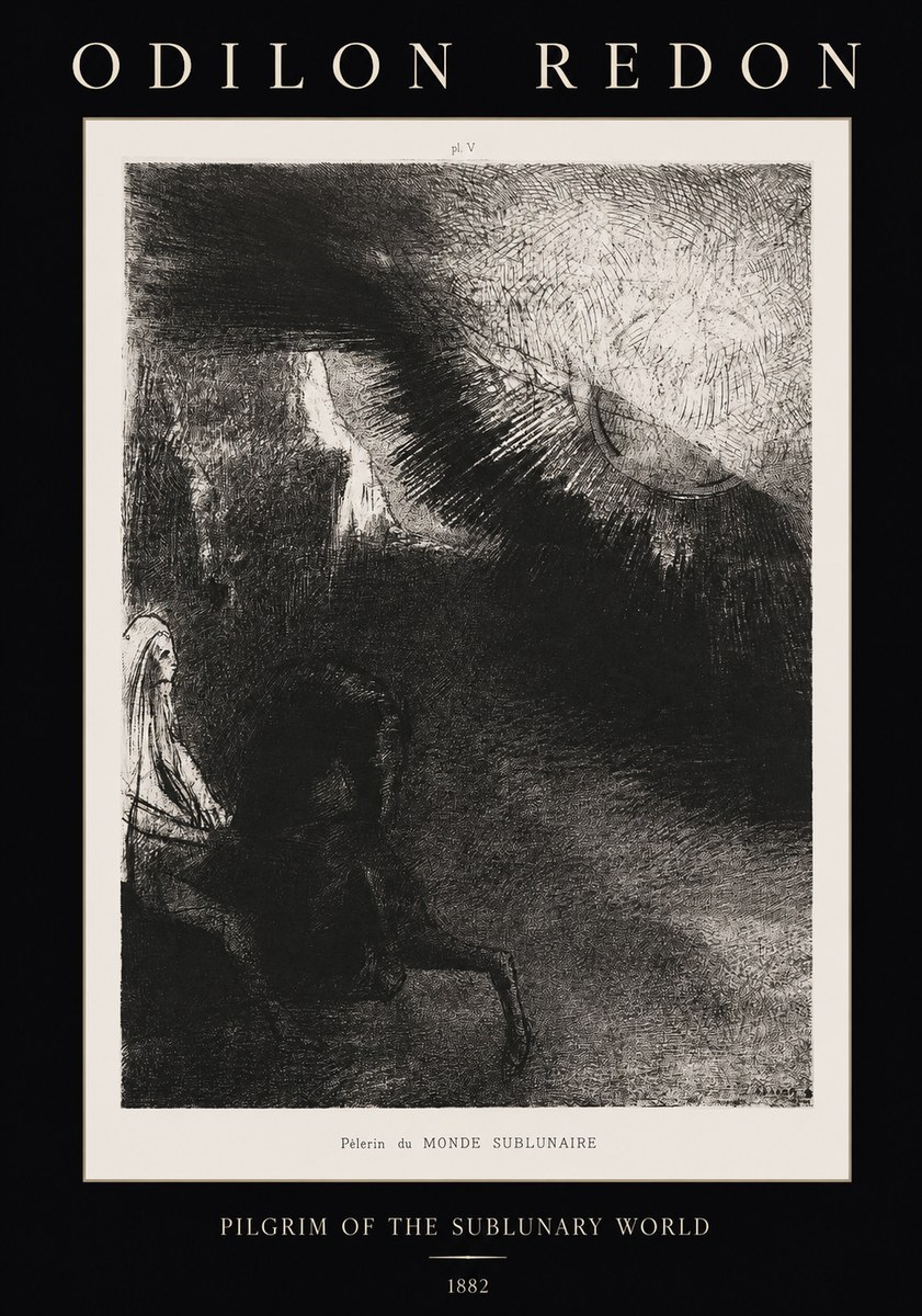 Odilon Redon Pèlerin Du Monde Sublunaire No1 - Affiche