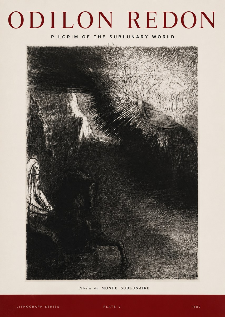 Odilon Redon Pèlerin Du Monde Sublunaire No2 - Affiche